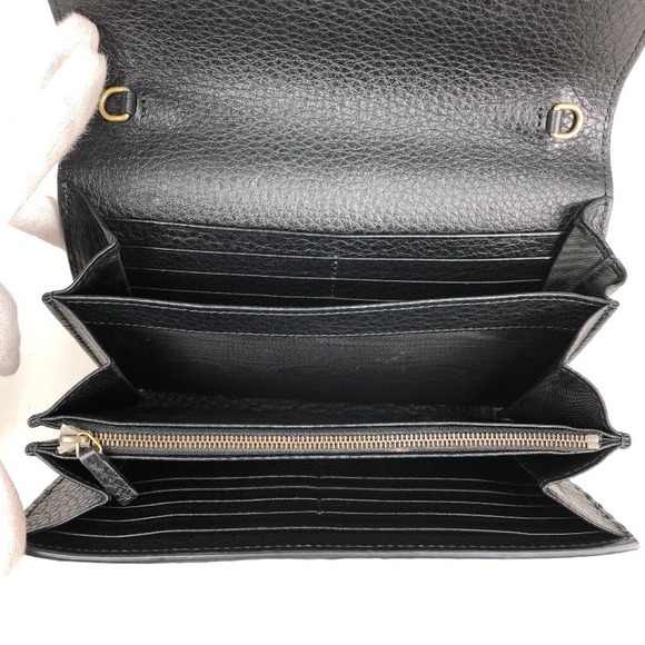 Gucci GG Marmont Chain Wallet Shoulder Bag Black - Picture 5 of 8